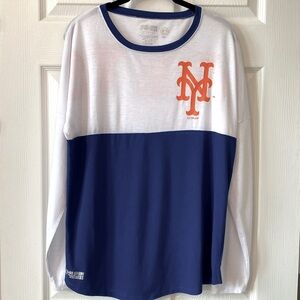 NY Mets Oversized Lightweight Long Sleeve Top
